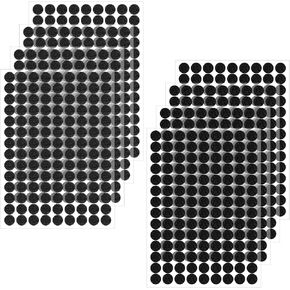 Giantree Self Adhesive Dots, 1008Pcs(504 Pair) 0.39 Inch/10mm Diameter Hook and Loop Self Adhesive Dots Tape, Nylon Strong-Adhesive Back Dot for Arts and Crafts School Office Home(Black)