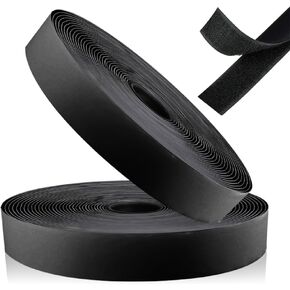 33 Ft Sew on Hook and Loop Tapes, 1 Inch Wide Interlocking Tape, Sew on Strips for Fabric Fastener Strips for Clothing Sewing Crafts DIY Projects, Non Adhesive Hook and Loop Strips, Black