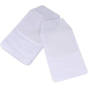 Homoyoyo 5Pcs Transparent PVC Leak Pen Pouch for Nurses Doctors Pocket Protector Bag White Easy to Clean Holds Pens Stationery for Medical Uniforms