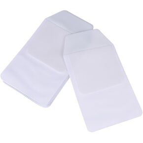 HOMSFOU 5Pcs PVC Transparent Leak Pen Protector Pocket Pouch for Nurses Doctors for Uniforms and Stationery Storage White