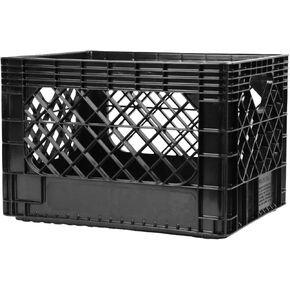 JEZERO Milk Crate for Household Storage, 20-Quart, 17" x 13" x 11"