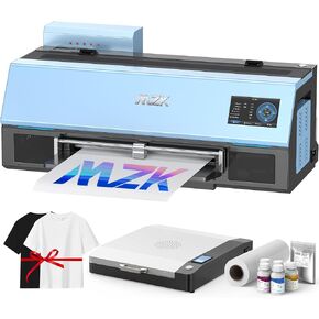 MZK A3 Plus DTF Printer XP600 Doubled-Speed,13+" DTF Film,Automatic Maintenance Prinhead,LED Large Multi-Function Fouch Screen,White Ink Circulation Automatic Timed Cleaning System,Gift Ink 2 Year