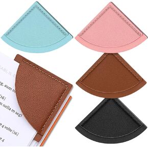 WONVOC 6 PCS Leather Heart Bookmarks, Cute Corner Page Bookmarks, Handmade Heart-Shaped Cute Bookmark for Women Men, Book Accessories for Reading Lovers, for School Office Home Supplies in Kuwait