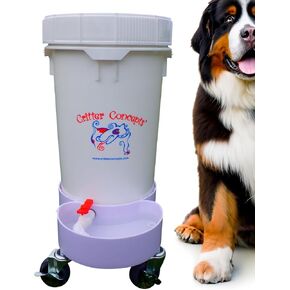 Gravity Water Bowls for Dogs: 6.5 Gallons! Pet Gravity Water Dispenser. Quiet, BPA Free, No Rust, Made in USA. Ideal for Daycares and Multi Pet Busy Parents. Automatic Fountain for Cats
