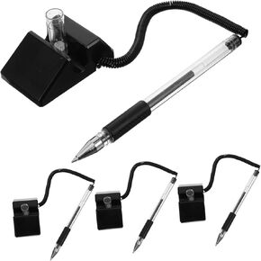 4Pcs Counter Business Pen with Desk Stand Ergonomic Design Multi Function Writing Pens for Office Hotels and Retail Spaces Smooth Ink for Effortless Writing