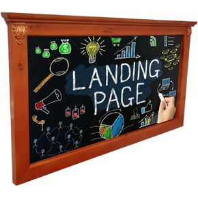 FixtureDisplays® 40X23 Horizontal Wood Deluxe Menu Board, Black Signage Board, Wall Mounted 21188-H