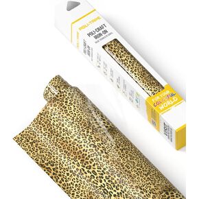Poli-Flex® Design - Heat Transfer Vinyl (HTV) - 12 in x 36 in for T-Shirts - Iron-On Vinyl - Easy to Cut & Weed - Fashionable & Durable - Leopard in Saudi Arabia