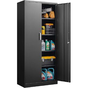 3 Drawer File Storage Cabinet, File Cabinets for Home Office, Metal Rolling Filing Cabinet, Locking File Cabinet for A4/Letter/Lagal Size, Fully Assembled, Matte Black