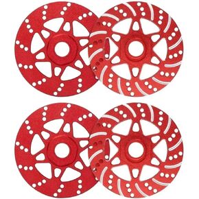 RC Car Accessories Compatible with Arrma 1/7 for Infraction for Limitless for Felony 1/8 for Typhon Upgrade Parts Metal Brake Disc Wheel Hex Hub Adapter 17mm(Red)