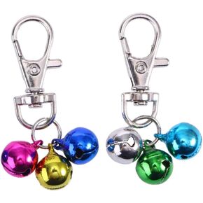 Kisangel 2Pcs Mini Pet Bells for Dog Collars for Puppies Easy to Attach for Walking and Outdoor Activities Material for Pet Decoration