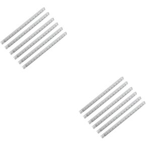 HOMSFOU 1set Transparent Plastic Rulers Triangle and Straight Measuring Tools for Students Home and Office Use Scales for Accurate Measurements 6pcs