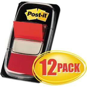 MMM680RD12 - Post-it Flags Value Pack, Red, 1 in Wide, 50/Dispenser, 12 Dispensers/Pack