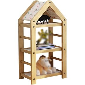 Bookcase Shelf Floor-to-Ceiling Bookshelf Creative Household Wood Shelf Household Small Bookcase for Book File Plant Bonsai Storage Bookshelf with Storage