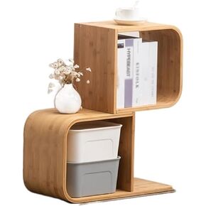 Bookcase Shelf Desktop Small Bookshelf Home Book Storage Rack Bookcase Organizer Adjustable Storage Suitable for Home Office Living Room Bookshelf with Storage