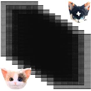 10 Sheet Fursuit Eye Mesh, 0.5mm Black Eye Mesh Plastic Meshs Sheet 11.8 X 7.87 Inch for Mask Furry Cosplay Props Fursuits Sculpting Supplies