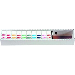 Doctor Stuff - File Folder Labels, Number 1, Tab Products 1277 Match - 1277 Series Chart Stickers, Red, 1/2" x 1", #1, 500/Roll