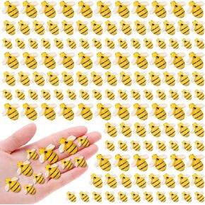 130pcs ديكور نحلة الطنان ، النحل المصغر للحرف ، النحل الراتينج الصغير للزخارف والديكور عيد ميلاد