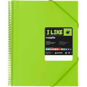 39826221-60 Transparent Spiral Cover - Green, A4, Opaque Rigid Polypropylene lids, Maxiplas Like