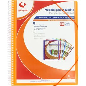 39846052 Custom Maxiplas Binder with Spiral, 60 Covers, Orange, 30.8 x 24 x 22