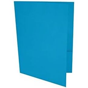 LUXPaper 9" x 12" Presentation Folders | Two Pocket | Pool Blue | 100lb. Cover | 50 Qty