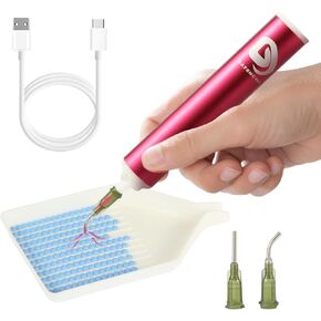 DAFENCHI Electric Diamond Painting Pen with Light, Diamond Painting Electric Drill Pen, Cordless Electric Diamond Art Pen with Vacuum Pump, Rechargeable Diamond Pen for DIY Diamond Painting