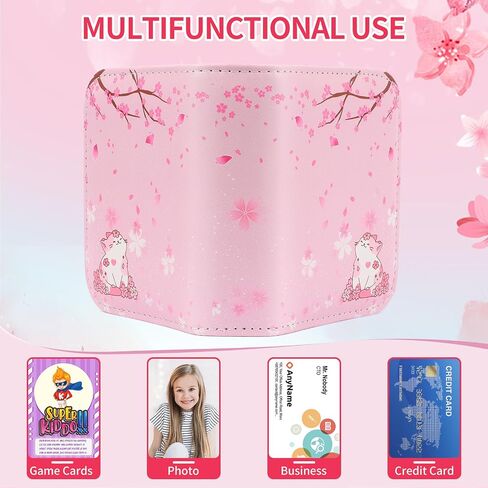 Small 1 Pocket Card Binder for Cards,Mini Trading Card Binder Holder Fits 80 Cards with 40 Removable Sleeves,Card Collection Binder Album Book Case for TCG,MTG,Sports Games (Sakura Cat) in Kuwait