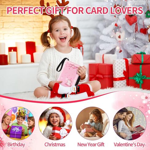 Small 1 Pocket Card Binder for Cards,Mini Trading Card Binder Holder Fits 80 Cards with 40 Removable Sleeves,Card Collection Binder Album Book Case for TCG,MTG,Sports Games (Sakura Cat) in Kuwait