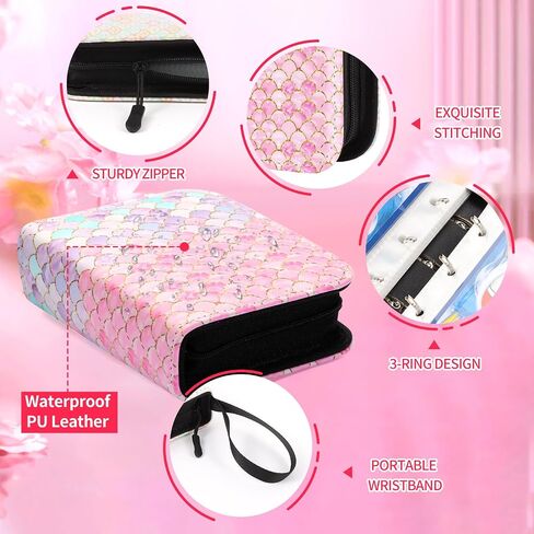 Small 1 Pocket Card Binder for Cards,Mini Trading Card Binder Holder Fits 80 Cards with 40 Removable Sleeves,Card Collection Binder Album Book Case for TCG,MTG,Sports Games (Sakura Cat) in Kuwait