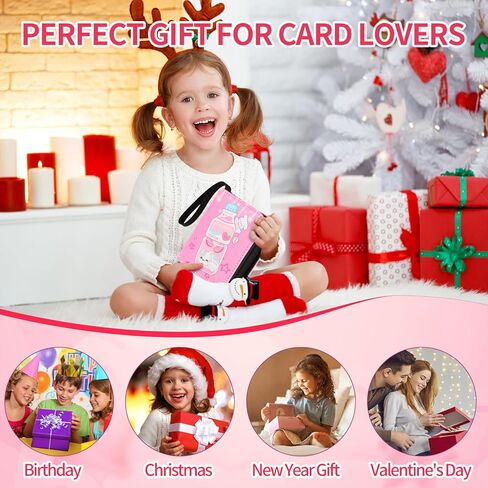 رابط بطاقة صغير 1 جيب للبطاقات ، وصاحب Mini Trading Card Binder يناسب 80 بطاقة مع 40 من الأكمام القابلة للإزالة ، و Card Binder Album Case لـ TCG ، MTG ، الألعاب الرياضية (Sakura Cat) in Kuwait