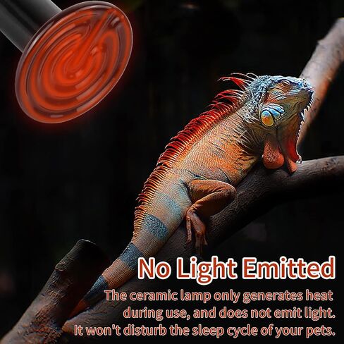Reptile Heat Lamp 100W Combo Pack, Day and Night Basking Spot Bulb for Amphibian Includes Black Heat Lamp UVA Daylight Heating Light in Saudi Arabia