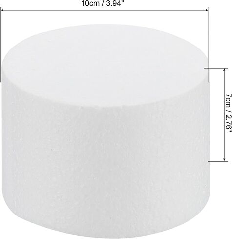 MECCANIXITY Round Foam Cake Dummy 4 Inch x 4 Inch Circle Dummy Cake Set for Wedding Cakes, Birthday Cakes, Crafts, and Window Displays in Kuwait