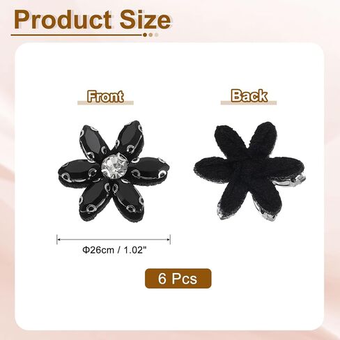 uxcell 6Pcs Handmade Flower Beaded Patches, Glass Crystal Appliques Embroidery Sewing Beaded Flower Applique Patch for Dress Bags Headband Decor, Blue/Clear in Kuwait