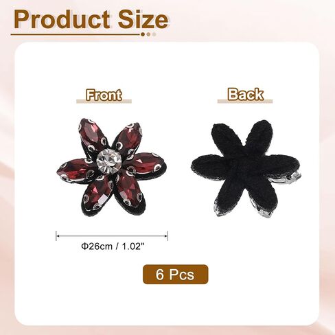 uxcell 6Pcs Handmade Flower Beaded Patches, Glass Crystal Appliques Embroidery Sewing Beaded Flower Applique Patch for Dress Bags Headband Decor, Blue/Clear in Kuwait