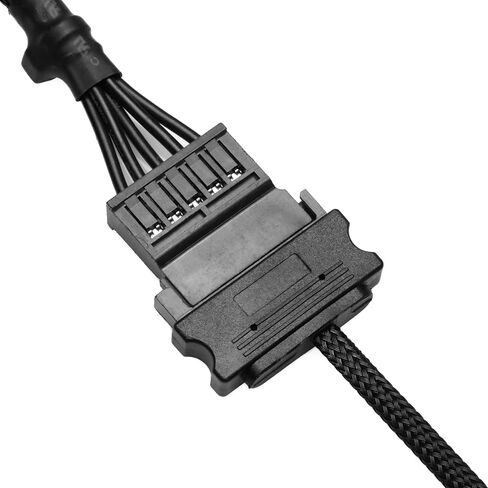 CRJ 15-Pin SATA Power to 6-Pin SATA Slimline 12" Sleeved Power Adapter Cable in Saudi Arabia