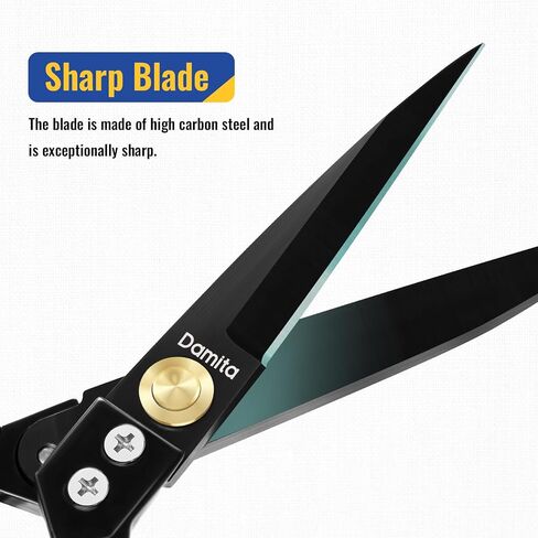 9 inch Sewing Scissors Sharp Leather Scissor for Fabric Cutting Dressmaking Shears with Ergonomic Handle (Comes with 5 accessories) in Saudi Arabia