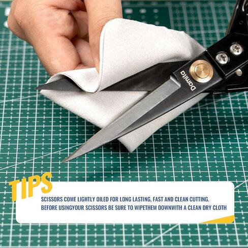 9 inch Sewing Scissors Sharp Leather Scissor for Fabric Cutting Dressmaking Shears with Ergonomic Handle (Comes with 5 accessories) in Saudi Arabia