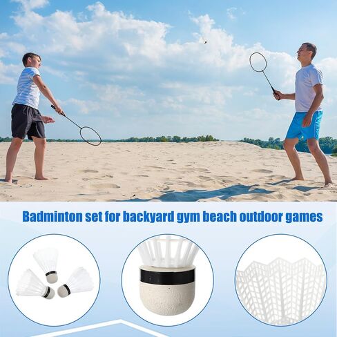 10 Packs Badminton Rackets Set with 15 Badminton Shuttlecocks Birdies Badminton Racquets for Adult and Lightweight Teenagers Badminton Set for Backyard Gym Beach Outdoor Games, 5 Colors in Saudi Arabia