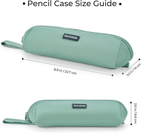Small Pencil Pouch with 180° Open Design, Slim Pencil Case for Girls and Boys, Aesthetic & Cute Pen Bag for School, Office, Makeup or Tech Accessories-Black in Saudi Arabia