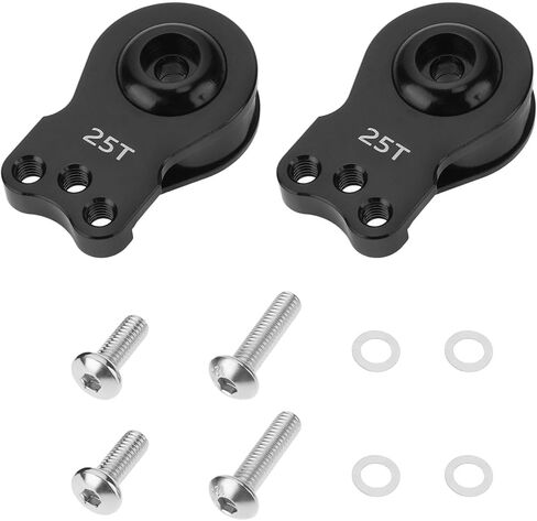 2pcs 25T Servo Saver 3 Holes Adjustable Servo Horn Arm with Screws Washers for 1/8 1/10 RC Car Crawler Compatible with Capra Compatible with TRX4 TRX6 in Kuwait