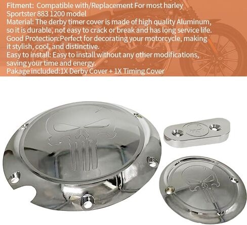 غطاء ديربي للدراجات النارية من الألومنيوم غطاء ديربي توقيت المحرك متوافق مع Sportster Iron XL883 1200 Forty Eight Seventy Two 48 72 Nightster Roadster 2004-2019 in Kuwait
