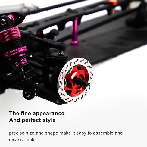 RC Brake Disc, 4pcs Aluminum Alloy CNC Simulated Brake Disc Accessories Universal, Fit for 1:10 RC Car (Red) in Saudi Arabia