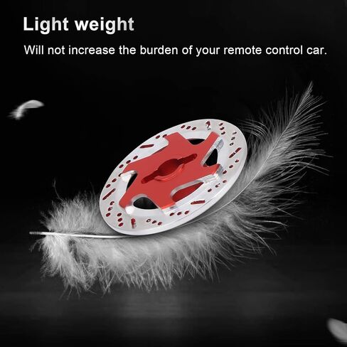 RC Brake Disc, 4pcs Aluminum Alloy CNC Simulated Brake Disc Accessories Universal, Fit for 1:10 RC Car (Red) in Saudi Arabia