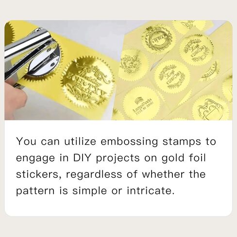 200 Pcs 2" Round Gold Foil Seal Stickers for Certificates, Wmiwulien Self Adhesive Metallic Seals with Serrated Edge for Package, Envelope, Wafer, Awards Legal, Blank Notary Embossing Stickers in Kuwait