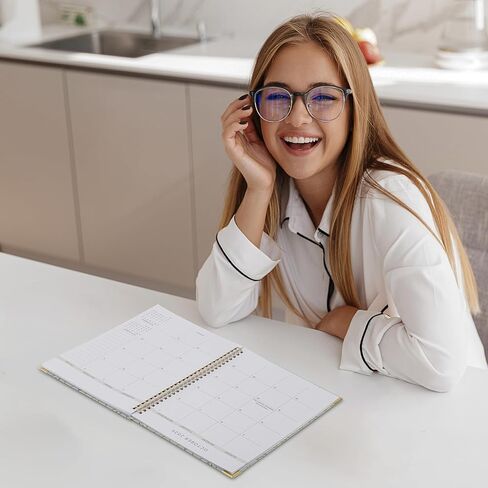 Beautiful 2025-2026 Monthly Planner and Calendar Book - To Do List Notebook That Easily Organizes Your Tasks to Boost Productivity - Runs From June 2025 Until December 2026 in Kuwait