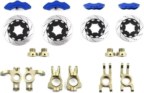 for KM Raytheon for Rally Car C3 E8414 E8415 1/7 RC Car Upgrade Accessories 1 Set Disc Brake Set Caliper RC Car Repair Kit(Red Black) in Saudi Arabia