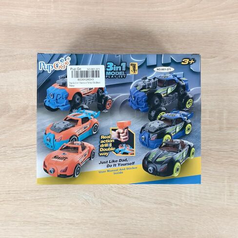 Pup Go 3-in-1 ، قم بتفكيك السيارة للأولاد الذين يعانون من الحفر الكهربائية ، وشاحنة البناء 43pcs ، وبناء سيارتك الخاصة مع أدوات اللعب ، والذنب المثالية للأطفال الذين تتراوح أعمارهم بين 3 4 5 6 7 سنوات أسود in Kuwait