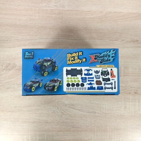 Pup Go 3-in-1 ، قم بتفكيك السيارة للأولاد الذين يعانون من الحفر الكهربائية ، وشاحنة البناء 43pcs ، وبناء سيارتك الخاصة مع أدوات اللعب ، والذنب المثالية للأطفال الذين تتراوح أعمارهم بين 3 4 5 6 7 سنوات أسود in Kuwait