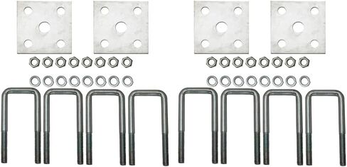 Extreme Max 3006.7055 Single Axle Galvanized U-Bolt Kit for Mounting Boat Trailer Leaf Springs for 2" x 2" Axle - 4-13/16" Long in Saudi Arabia