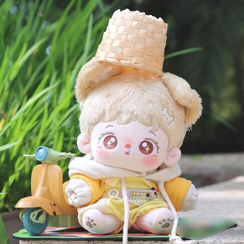 niannyyhouse 20cm Plush Doll Clothes Fruit Pattern Hoodies Overalls 8in Soft Stuffed Doll Dressup (Yellow-2) in Saudi Arabia