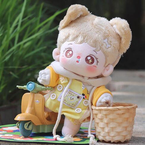 niannyyhouse 20cm Plush Doll Clothes Fruit Pattern Hoodies Overalls 8in Soft Stuffed Doll Dressup (Yellow-2) in Saudi Arabia